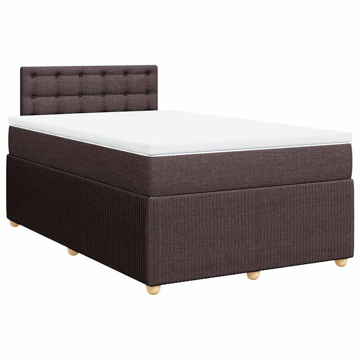 Pat box spring cu saltea, maro închis, 120x190 cm, textil - WALTI WALTI