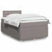 Pat box spring cu saltea, taupe, 120x190 cm material textil - WALTI WALTI