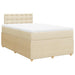 Pat continental cu saltea, crem, 120x190 cm, textil - WALTI WALTI