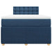 Pat box spring cu saltea, albastru, 120x190 cm, material textil - WALTI WALTI