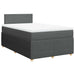 Pat box spring cu saltea, gri închis, 120x200 cm, textil - WALTI WALTI