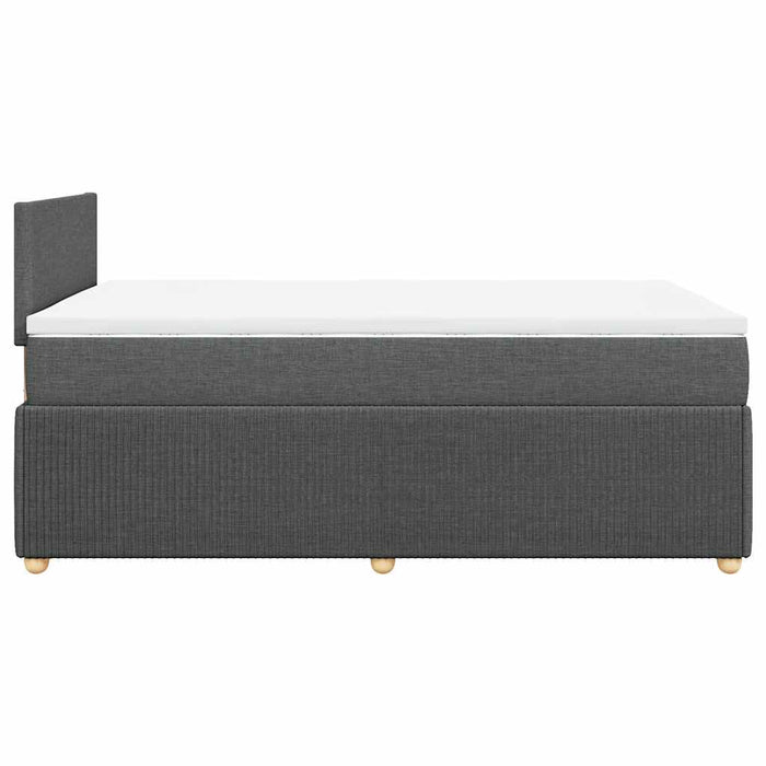 Pat box spring cu saltea, gri închis, 120x200 cm, textil - WALTI WALTI