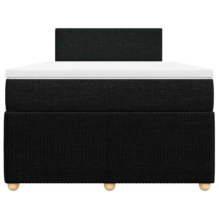 Pat box spring cu saltea, negru, 120x200 cm, textil - WALTI WALTI