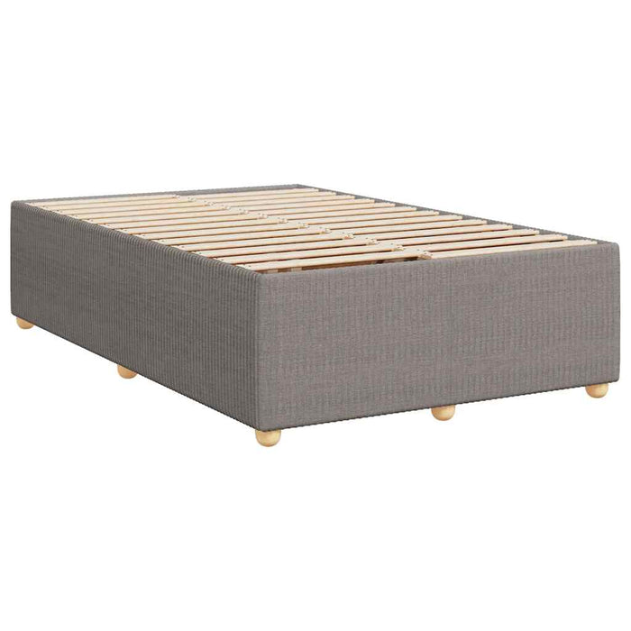Pat box spring cu saltea, gri taupe, 120x200 cm, textil WALTI