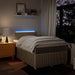 Pat box spring cu saltea, crem, 120x200 cm, textil - WALTI WALTI