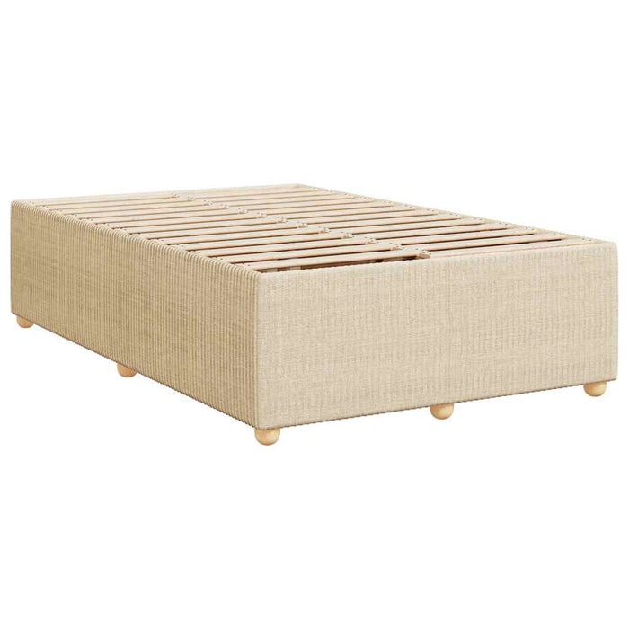 Pat box spring cu saltea, crem, 120x200 cm, textil - WALTI WALTI