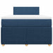 Pat box spring cu saltea, albastru, 120x200 cm, textil - WALTI WALTI