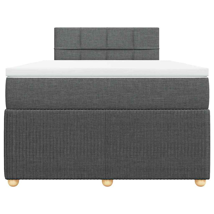 Pat box spring cu saltea, gri închis, 120x200 cm, textil - WALTI WALTI