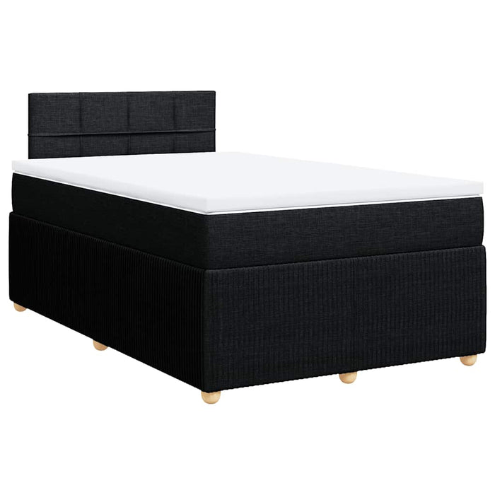 Pat box spring cu saltea, negru, 120x200 cm, textil - WALTI WALTI