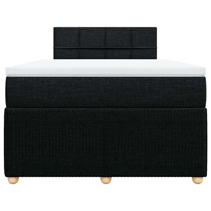 Pat box spring cu saltea, negru, 120x200 cm, textil - WALTI WALTI