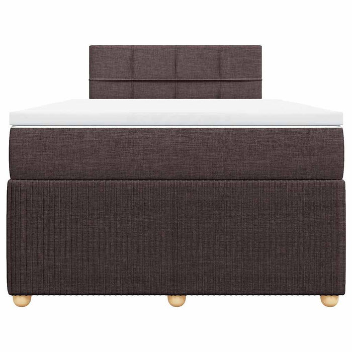 Pat box spring cu saltea, maro închis, 120x200 cm, textil - WALTI WALTI