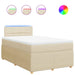 Pat box spring cu saltea, crem, 120x200 cm, textil - WALTI WALTI