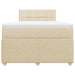 Pat box spring cu saltea, crem, 120x200 cm, textil - WALTI WALTI