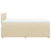 Pat box spring cu saltea, crem, 120x200 cm, textil - WALTI WALTI