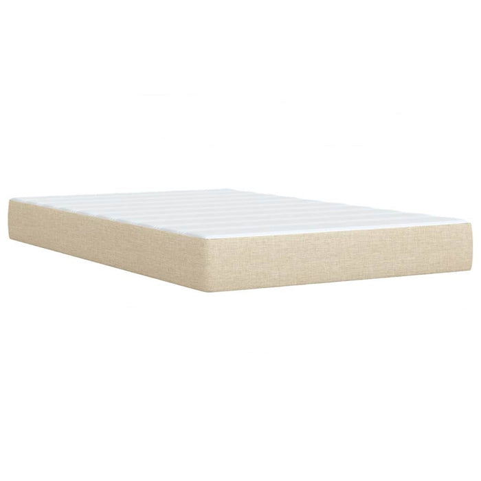 Pat box spring cu saltea, crem, 120x200 cm, textil - WALTI WALTI