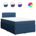 Pat box spring cu saltea, albastru, 120x200 cm, textil - WALTI WALTI