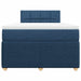 Pat box spring cu saltea, albastru, 120x200 cm, textil - WALTI WALTI