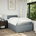 Pat continental cu saltea, gri deschis, 120x200 cm, textil - WALTI WALTI