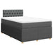 Pat box spring cu saltea, gri închis, 120x200 cm, textil - WALTI WALTI