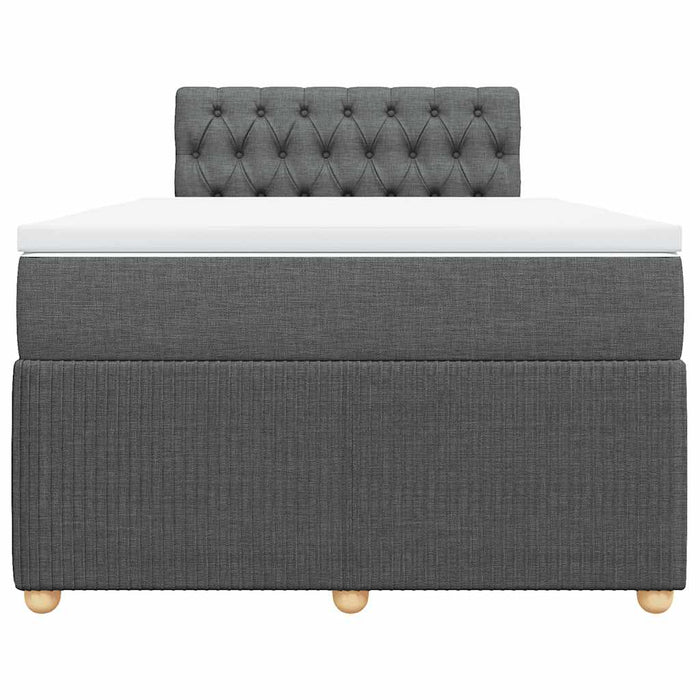 Pat box spring cu saltea, gri închis, 120x200 cm, textil - WALTI WALTI