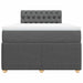 Pat box spring cu saltea, gri închis, 120x200 cm, textil - WALTI WALTI