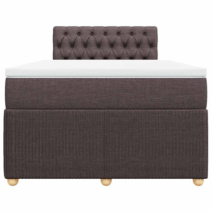 Pat box spring cu saltea, maro închis, 120x200 cm, textil - WALTI WALTI
