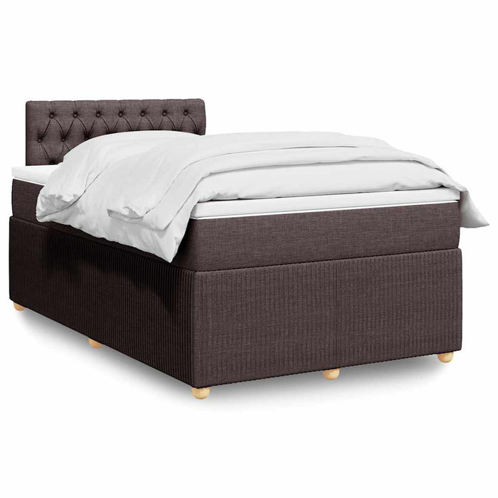 Pat box spring cu saltea, maro închis, 120x200 cm, textil - WALTI WALTI