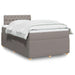 Pat box spring cu saltea, gri taupe, 120x200 cm, textil - WALTI WALTI