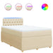 Pat box spring cu saltea, crem, 120x200 cm, textil - WALTI WALTI