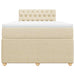 Pat box spring cu saltea, crem, 120x200 cm, textil - WALTI WALTI