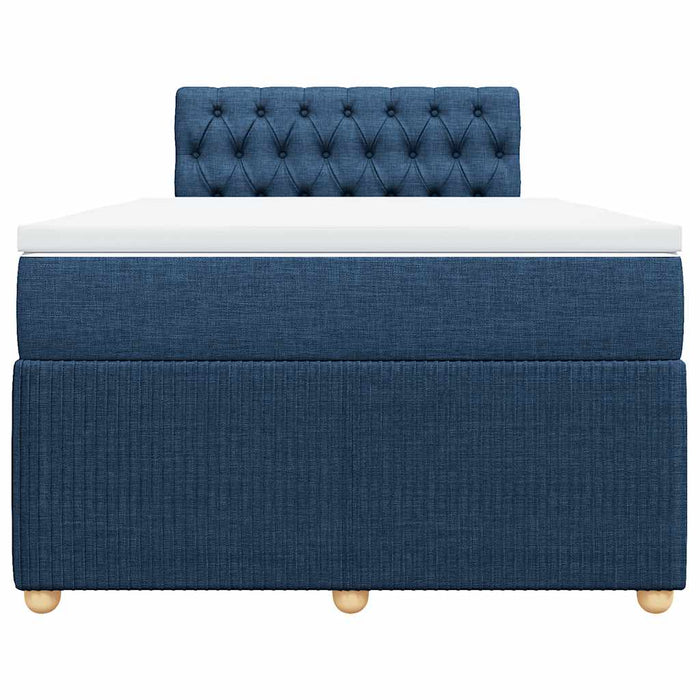 Pat box spring cu saltea, albastru, 120x200 cm, textil - WALTI WALTI