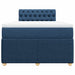Pat box spring cu saltea, albastru, 120x200 cm, textil - WALTI WALTI