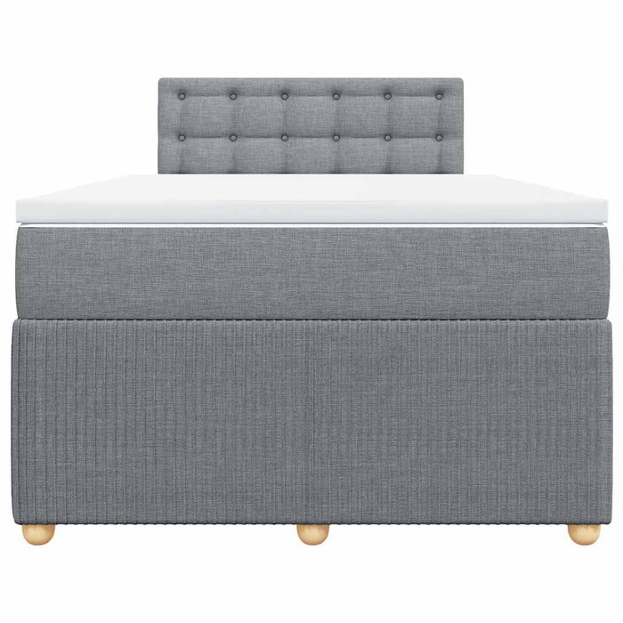 Pat continental cu saltea, gri deschis, 120x200 cm, textil - WALTI WALTI