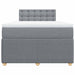Pat continental cu saltea, gri deschis, 120x200 cm, textil - WALTI WALTI