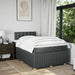 Pat box spring cu saltea, gri închis, 120x200 cm, textil - WALTI WALTI