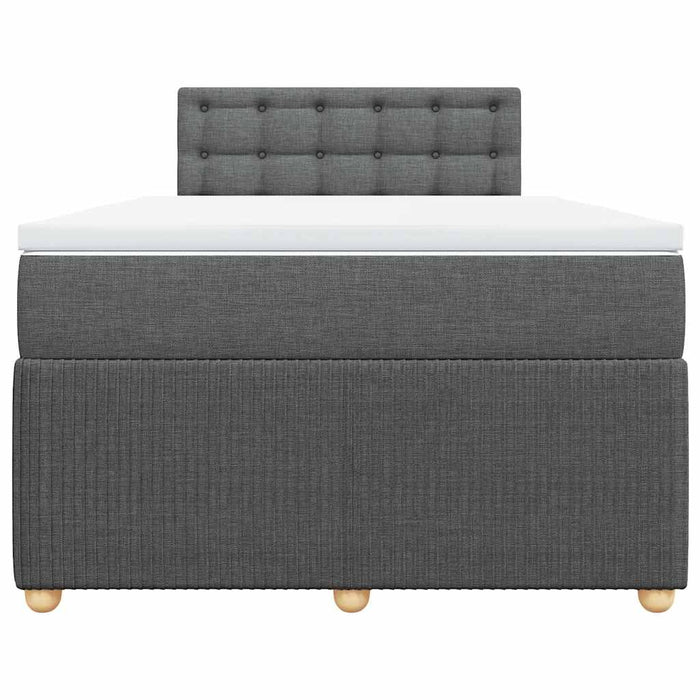 Pat box spring cu saltea, gri închis, 120x200 cm, textil - WALTI WALTI