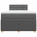 Pat box spring cu saltea, gri închis, 120x200 cm, textil - WALTI WALTI