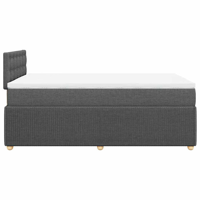 Pat box spring cu saltea, gri închis, 120x200 cm, textil - WALTI WALTI