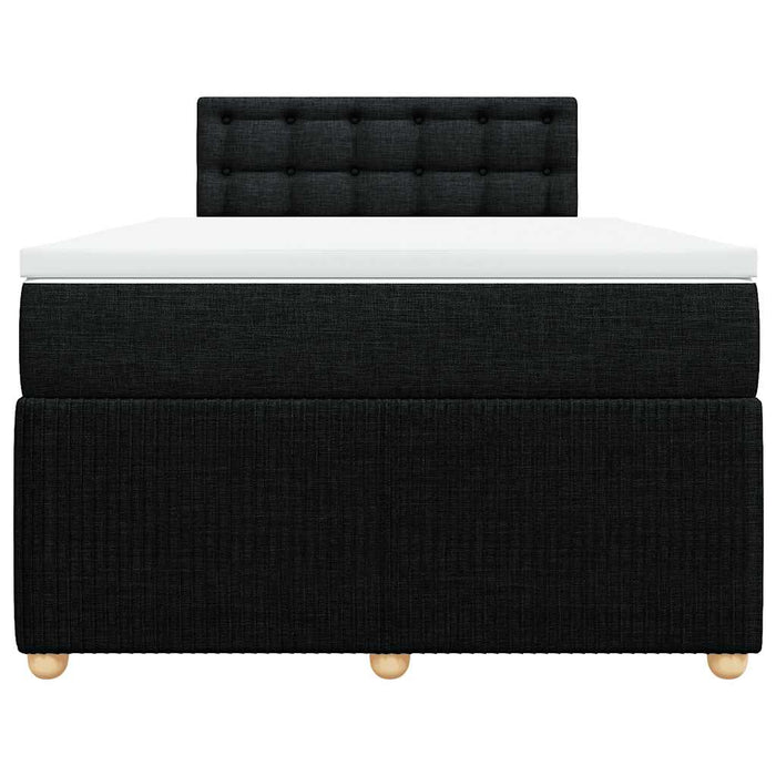 Pat box spring cu saltea, negru, 120x200 cm, textil - WALTI WALTI