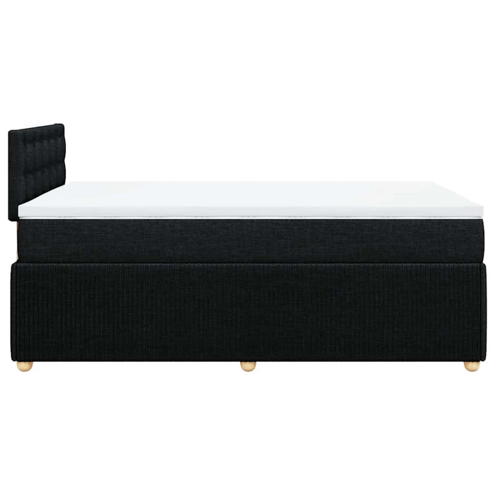 Pat box spring cu saltea, negru, 120x200 cm, textil - WALTI WALTI