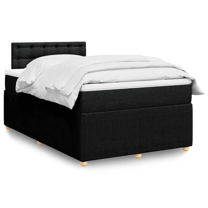 Pat box spring cu saltea, negru, 120x200 cm, textil - WALTI WALTI