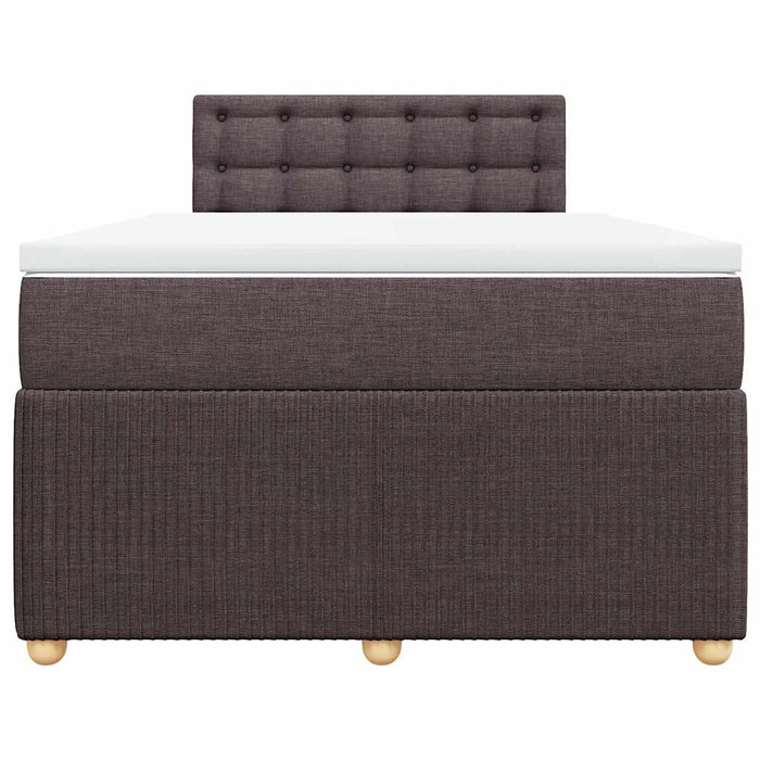 Pat box spring cu saltea, maro închis, 120x200 cm, textil - WALTI WALTI