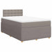 Pat box spring cu saltea, gri taupe, 120x200 cm, textil - WALTI WALTI