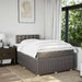 Pat box spring cu saltea, gri taupe, 120x200 cm, textil - WALTI WALTI