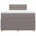 Pat box spring cu saltea, gri taupe, 120x200 cm, textil - WALTI WALTI