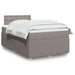 Pat box spring cu saltea, gri taupe, 120x200 cm, textil - WALTI WALTI