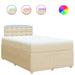 Pat box spring cu saltea, crem, 120x200 cm, textil - WALTI WALTI