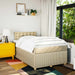 Pat box spring cu saltea, crem, 120x200 cm, textil - WALTI WALTI