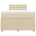 Pat box spring cu saltea, crem, 120x200 cm, textil - WALTI WALTI