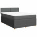 Pat box spring cu saltea, gri închis, 140x190 cm, textil - WALTI WALTI